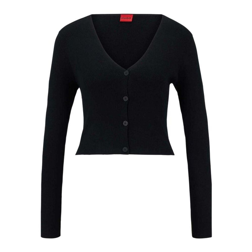 Hugo Womens/Ladies Sanderin Rib Knit Cardigan / Black